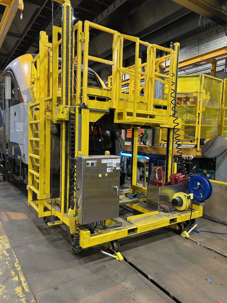 Nose Cone Gantry in Application in Rail MRO facility