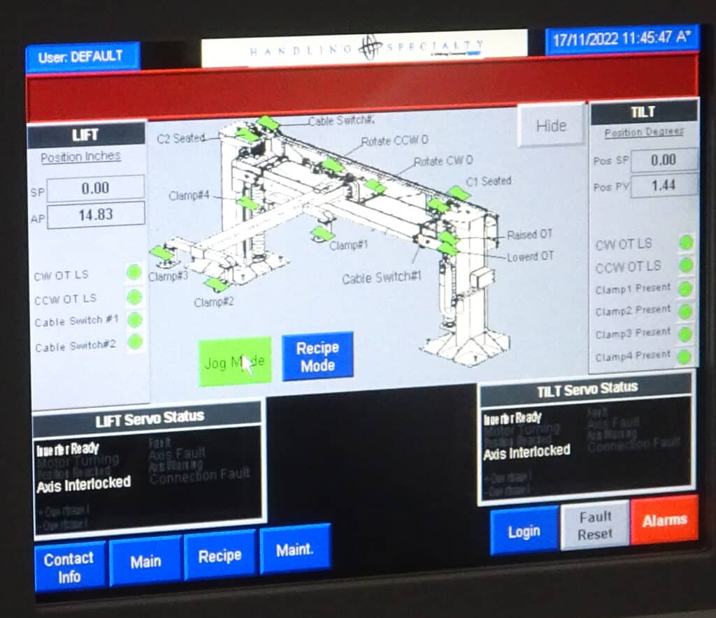 Positioner-equipment-screen