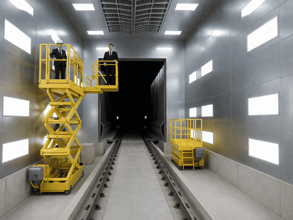 Scissor-lift-for-rail-paint-booth1