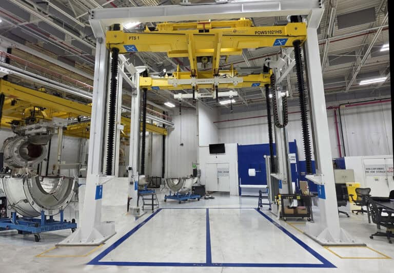 four post aerospace lift on-site