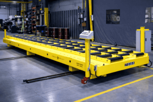 traversing aerospace parts lift lowered