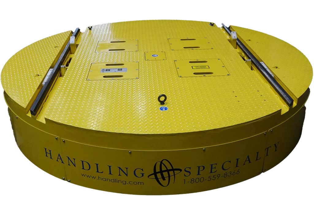 Powered rail turntable for wheel-sets
