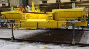 90 ton drop table raised
