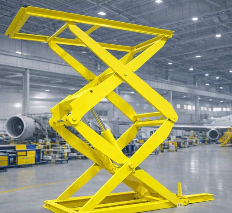 Custom-hydraulic-scissor-lift-for-aerospace