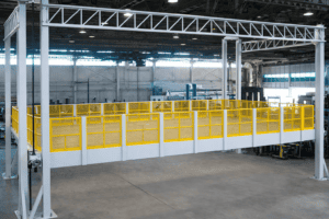 Elevated-work-platform-in-spacious-facility
