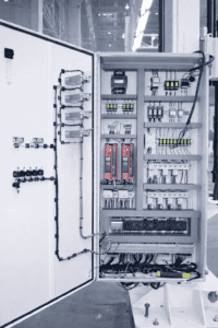 Industrial-control-panel-interior-close-up