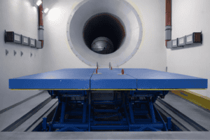 Industrial-room-with-scissor-lifts-and-tunnel