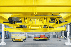 Industrial-yellow-overhead-crane-details