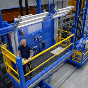 Aerospace paint booth gantry system