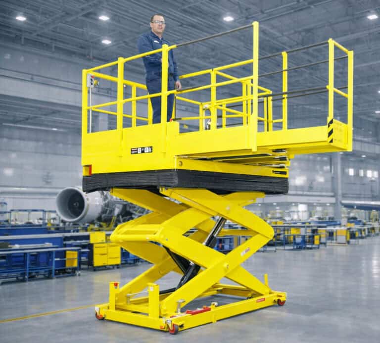 Personnel-lift-for-aerospace-manufacturing