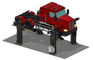 Underbody lift system for vehicle assembly