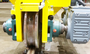 Material Handling System. rail wheels